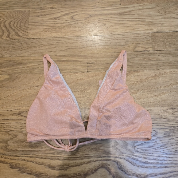 NWOT PQ Swim Skylar Halter Bikini Top In Orange Citrine Sz L - Picture 3 of 4